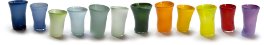 Farbglasbecher