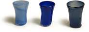 Farbglasbecher, Blau-Töne